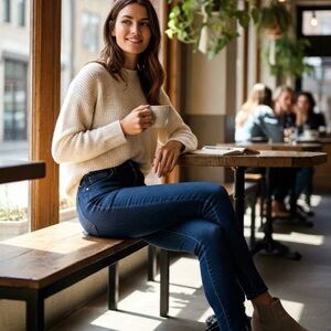 Express Dark Blue Women's Skinny Jeans